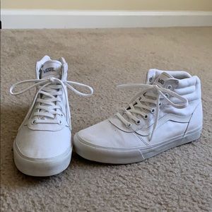 White Hi-top Vans